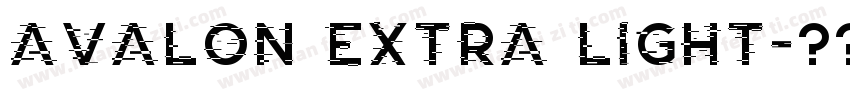 Avalon Extra Light字体转换